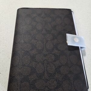 Coach Black and Brown Signature Notebook